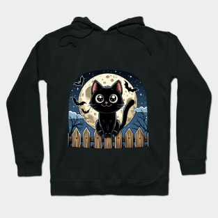 BLACK CAT MOON Hoodie